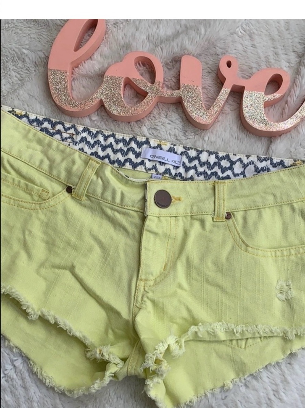 O’Neill Yellow denim shorts